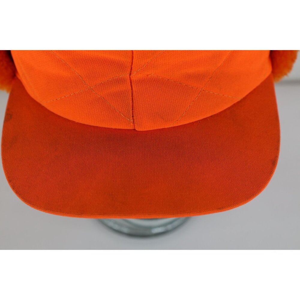 Vtg 70s 80s Streetwear Distressed Quilted Ear Flap Trappers Hunter Hat Medium - Picture 3 of 12